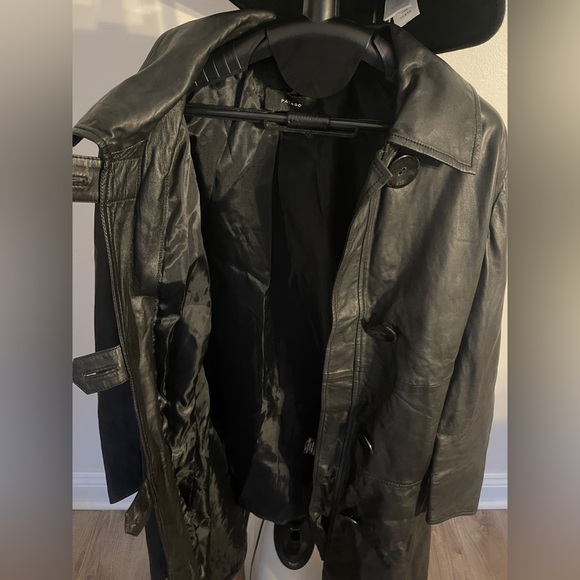 PATAGO Asymmetrical Long-Short Goth Black Leather Coat/Jacket - Picture 9 of 16